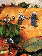 Paul Gauguin Harvest Scene painting